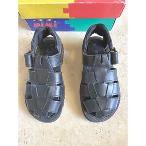 Nimi New in Box boys black leather fisherman sandals, 25EU/7.5